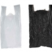 black and white plastic bag