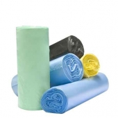 many colored garbage bags