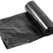 A roll packages for garbage isolated on white.