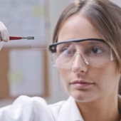 Scientific showing a piece of graphene.